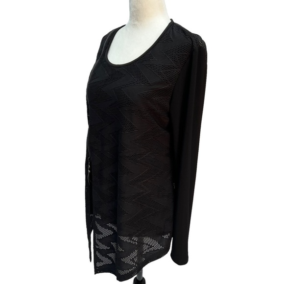 JOSEPH Ribkoff Black Long Sleeve Asymmetric Top Size 8 - Picture 4 of 10
